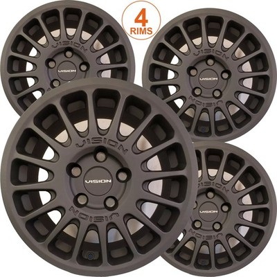 Monaco 15x7 5/4.5 Rims Wheel Black some Genesis Honda Hyundai Infinity Jeep Kia