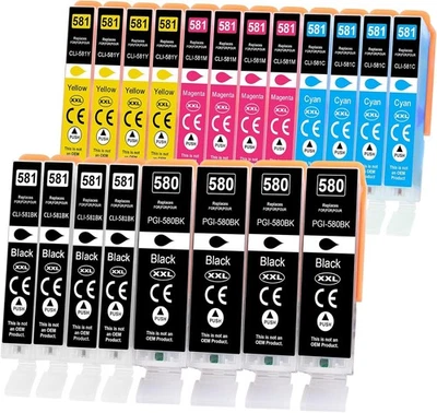 MSUDOKU Cartucce per Canon PGI-580 CLI-581 XXL Pixma TS705a TS6350a TS6351a TS8350a