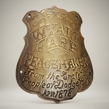 Wyatt Earp Dodge City Peacemaker Gun Butt Tag