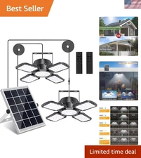 Solar Powered Pendant Light with Motion Sensor - Perfect for Garage and Gazebo