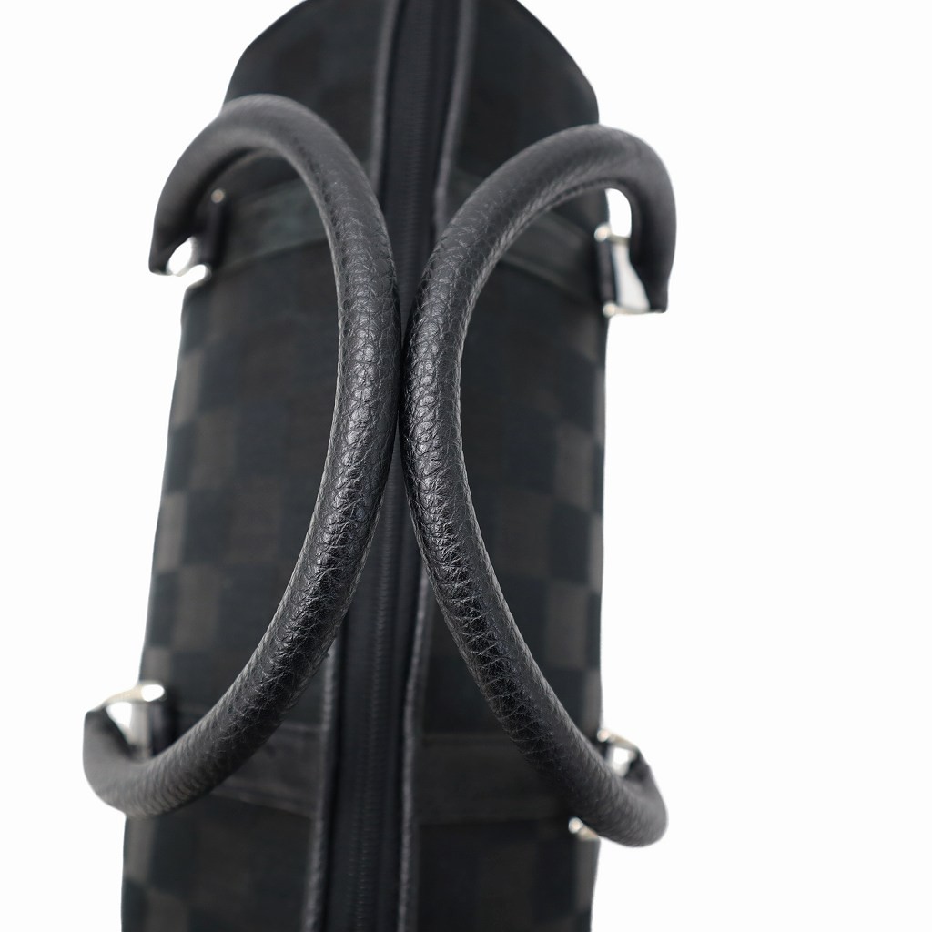 Select Checkered Pattern Leather Cylindrical Hand… - image 4