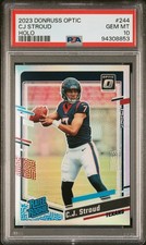 2023 PANINI DONRUSS OPTIC HOLO #244 CJ STROUD ROOKIE RC PSA 10
