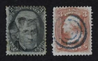 CKStamps: US Stamps Collection Scott#93 94 2c 3c Used