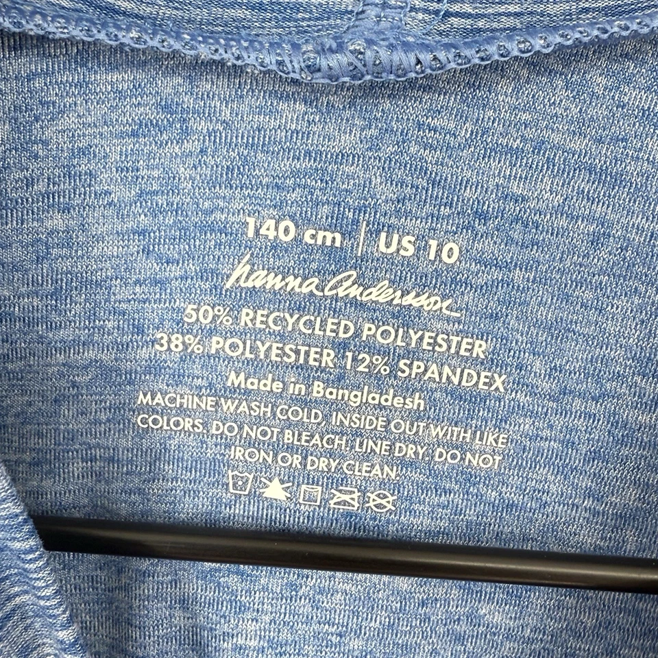 Sudadera con Capucha Hanna Andersson Azul Manga Larga Niñas Jóvenes Talla 10 Foto 3 de 4