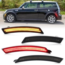 For Mini Cooper R55 R56 R57 R58 R60 R61 Front Rear Smoked LED Side Marker Lights