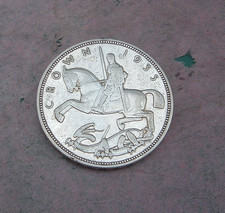 GB UK George V - 1935  Silver (.500)  Rocking Horse Jubilee Crown .  Good Fine