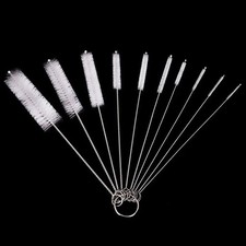 Nylon Straw Brush Cleaner Bottle Tube Pipe Small Long Cleaning 10Pcs Set USA Lot