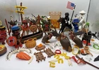 Vintage Playmobil Western Lot - Cowboys, Indians, Vultures, Horses & Accessories
