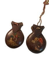   Vintage Wooden Castanets set of 2