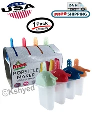 4 Pcs Ice Pop Mold Set Mung Bean Popsicle Suitable For Children (1 Pack) - New
