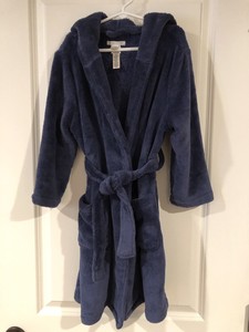 Pottery Barn Kids Bathrobe Medium 4 6 Years Old Navy Blue Ebay