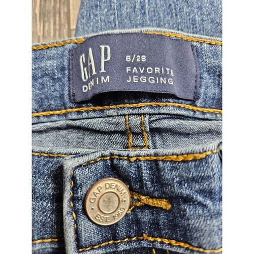 Gap Womens Size 6 / 28 Skinny Favorite Denim Blue Jeans Jeggings - Picture 4 of 10