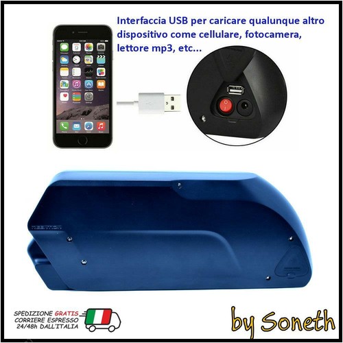 BATTERIA AL LITIO PER EBIKE BICICLETTA BICI ELETTRICA ELETTRONICA 48V 13Ah - Foto 3 di 5