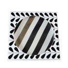 White Geometric Dessert Plate Dinnerware Plates