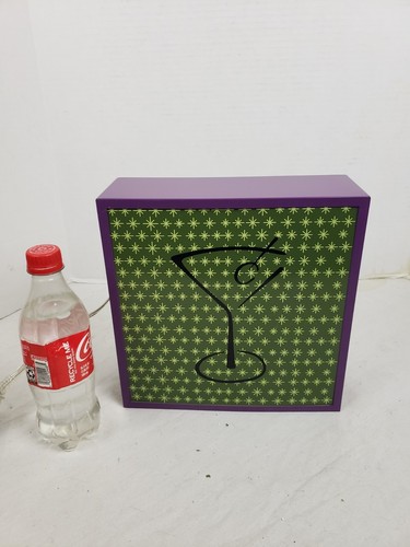 Vintage Todd Oldham Beverage Beer Light Box Mancave Brew Happy Hour 10" Square - Picture 3 of 8