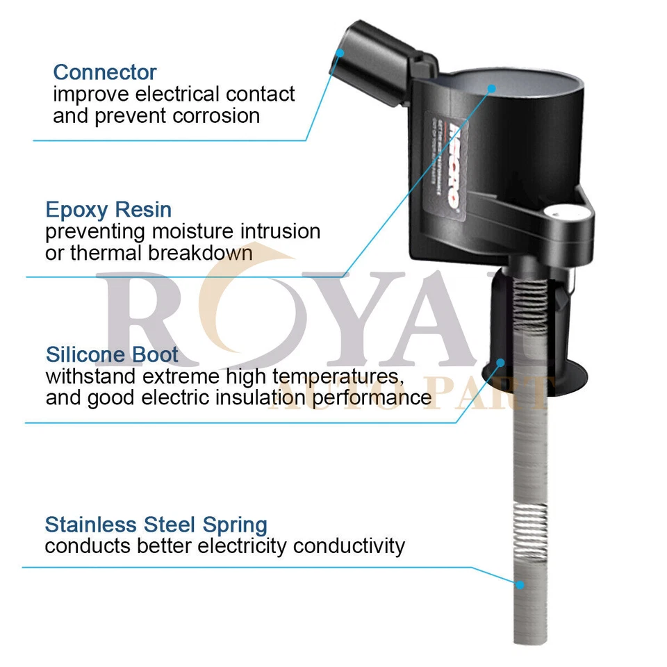 DG508 Ignition Coils + Spark Plugs for 2000-2004 Ford F150 Expedition 4.6L 5.4L Foto 3 de 4