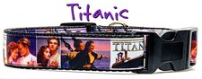 Titanic dog collar Movie handmade adjustable buckle 1" wide or leash 