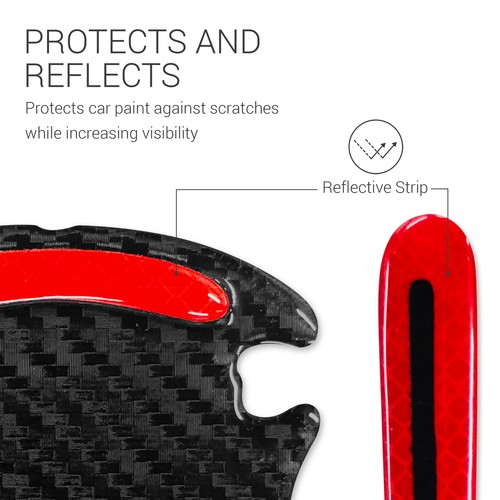 Set de 8x pegatina para manilla coche negro rojo - Imagen 4 de 7