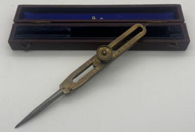 Vintage Brass Drawing Instruments Drafting Set Unique Ruling Pen ...