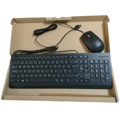UK layout Black Slim USB-Wired keyboard and mouse kit for Lenovo