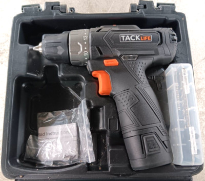 Tacklife 20V Max Power Cordless Drill Driver with Bits and Drill Bits No Battery
