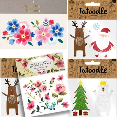 CGB / MERI MERI TEMPORARY TATTOO Party Game Christmas Festival Costume Makeup Floral Transfer
