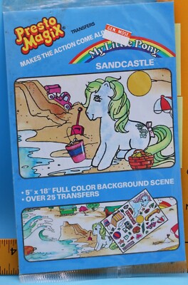 Presto Magix TRANSFERS vtg '83 MY LITTLE PONY Sandcastle MIP 25+ Transfers SCENE