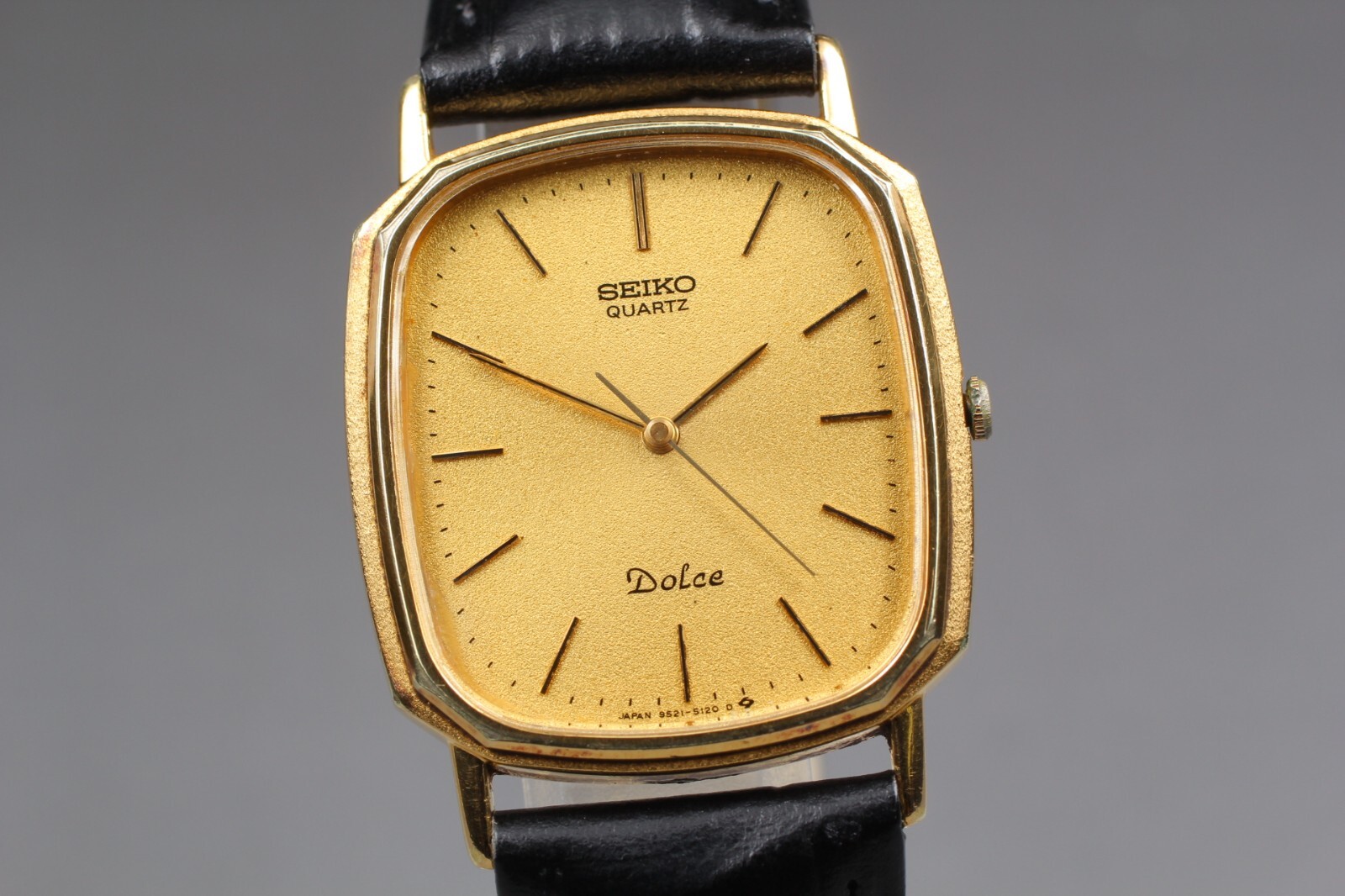 Square QZ SEIKO Gold 9521-5120 MINT] Dolce [N Watch Duty Band US Men's New Paid, - vintagewatches.pk