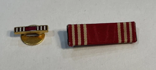 Vintage WW2 Military Ribbon Bar Uniform Army Campaign Good Conduct