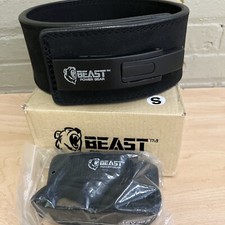 Weight Lifting Belt with Lever Buckle 10MM 4" Wide Back Support Free Strap Small