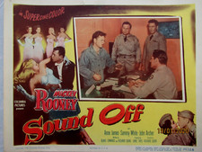 1952 SOUND OFF – LOBBY CARD STARRING MICKEY ROONEY & JOHN ARCHER & ANNE JAMES