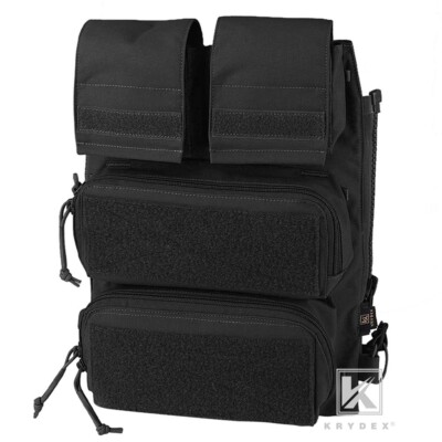 KRYDEX Tactical V2.0 Zip-on Panel Combat Zip Pack for CPC / JPC2.0 Vest Black