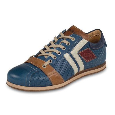 Brecos Blaue Herrenschuhe Leder KAMO-GUTSU Tifo-030 Sneaker Herren