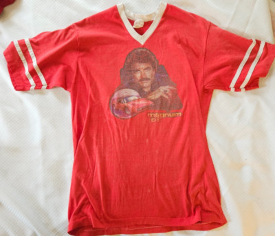 Vintage Sport T By Stedman Magnum PI Red Shirt/ US Size L/ Vintage Apparel