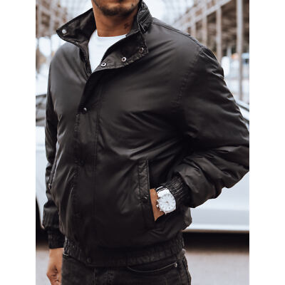 Herren Jacke Basic Übergangsjacke Stehkragen Sportjacke mit Kapuze DSTREET M-2XL