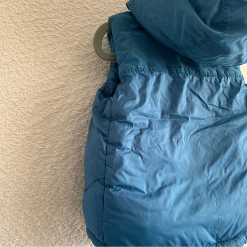 Zara Baby Boy Kids Hooded Puffer Vest Blue Zipper Size 12-18 Months - Picture 9 of 12