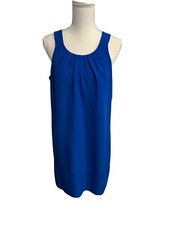Oleg Cassini Blue Sleeveless Dress Sz 6 Evening Party