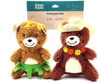 Zippy Paws Cheeky Chumz Jr Pretty In Flowers 2-pk Squeaky Plush Dog Comfort Toys