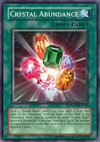 Crystal Abundance - FOTB-EN035 - Common - 1st Edition LP YuGiOh!  Force of the B - Picture 1 of 1