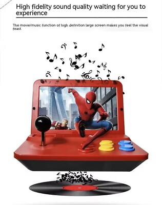 Powkiddy A13 Retro Game 10'' HD 4000 Portable Arcade -32GB Bundle 2.5k+ Games