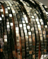 3mm Hematite Square Cube Beads 125 /- per strand 