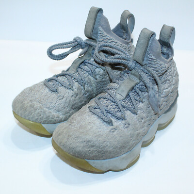 Nike LeBron 15 XV City Edition Size 6Y Grey Metallic Gold 922811-005