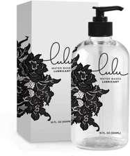 Personal Lubricant. Lulu Lube Natural Water-based Lubes for Men and Women. 16 Oz