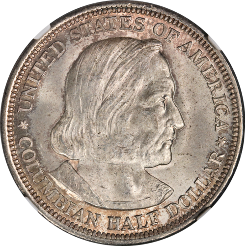 1893 Columbian Commem Half Dollar NGC MS65 Great Eye Appeal Strong Strike - Picture 1 of 4