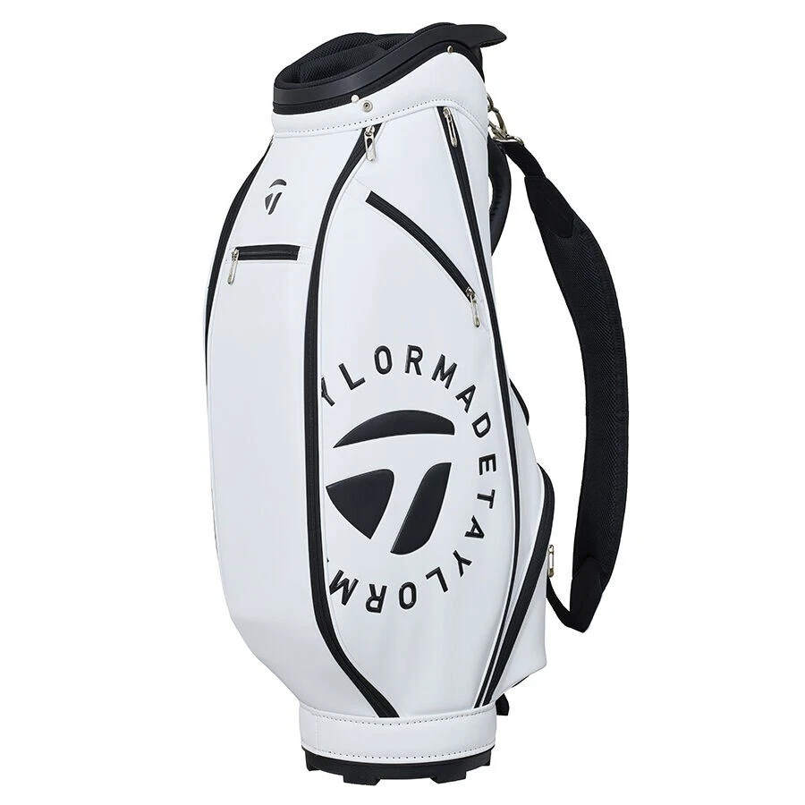 Сумка-тележка TaylorMade с круглым логотипом белая 9,5x47 3,2 кг легкий 4-полосный разделитель 2025 - Изображение 2 из 4