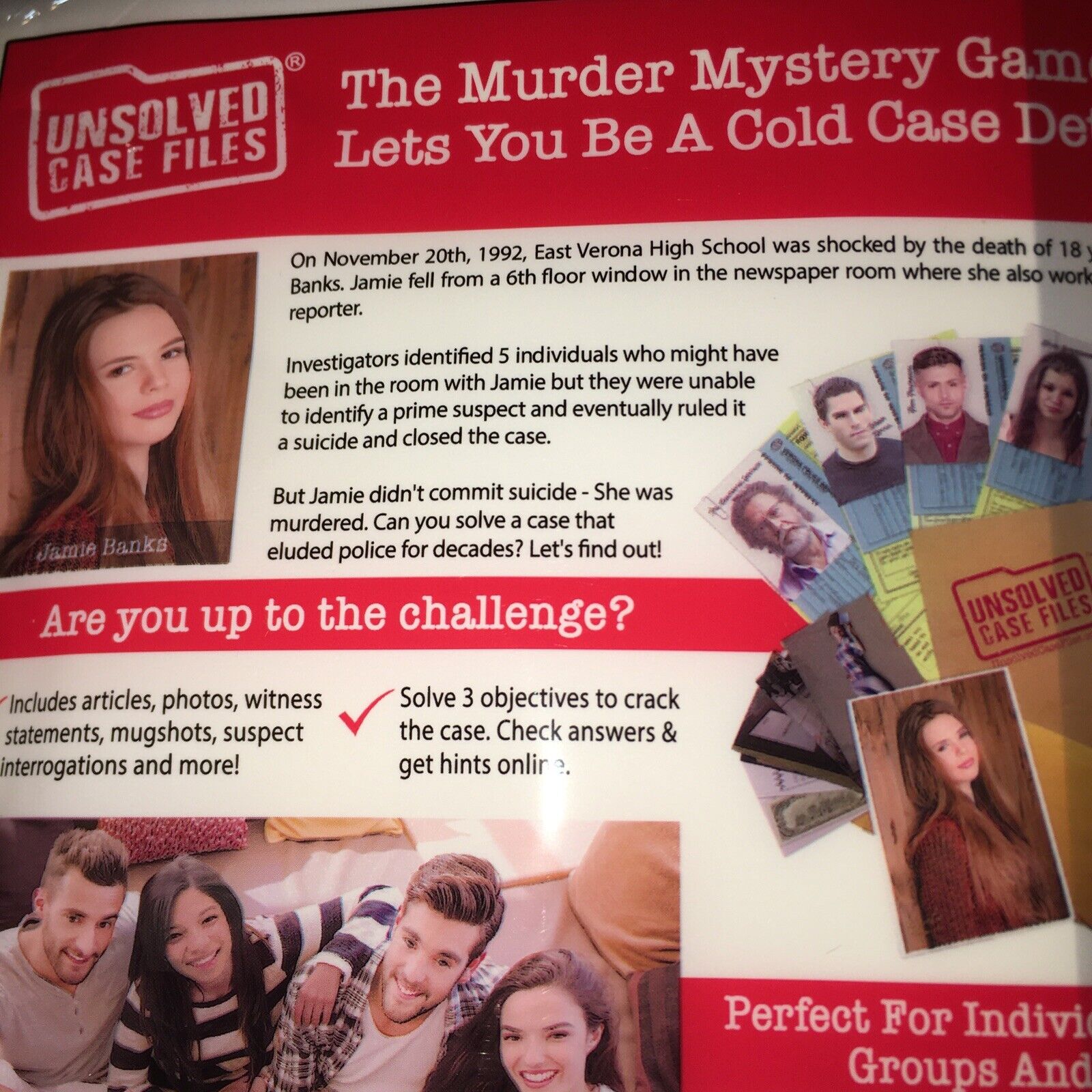 Unsolved Case Files - Jamie Banks Murder Mystery Game by Pressman