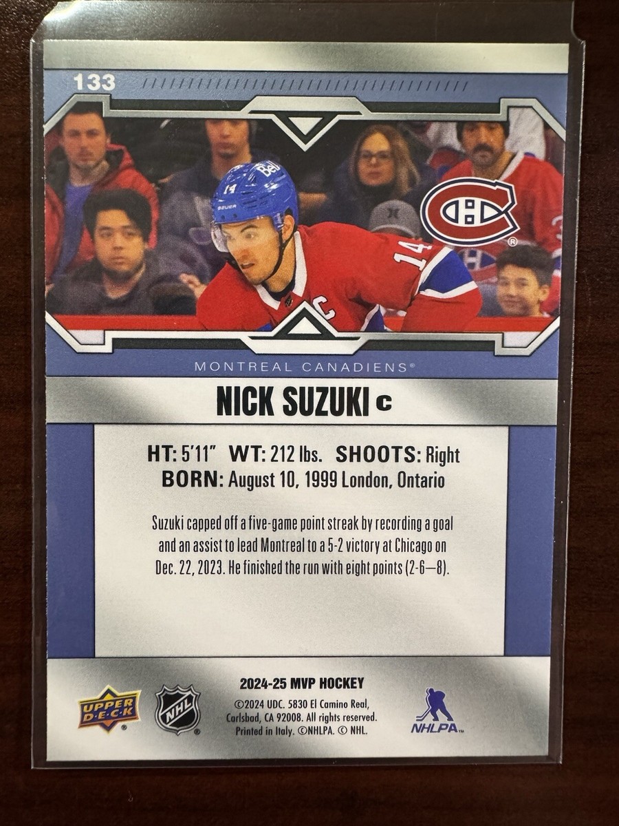 2024-25 Upper Deck MVP #133 Nick Suzuki Montreal Canadiens | eBay