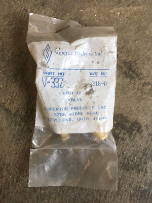 Superior V-332, V, 1/4NPTF X 1/4NPTF Shut Off Valve, 218-D