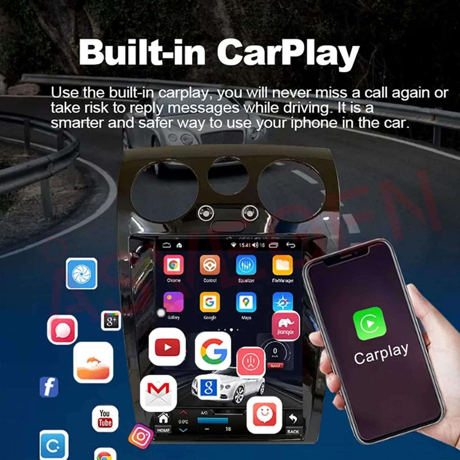 12.1" Android Screen Car Radio for Bentley Continental GT Flying Spur 2005-2012