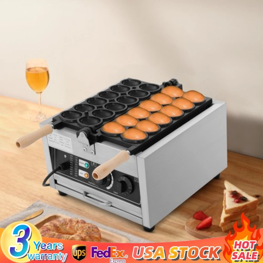 Electric Waffle Maker Machine 12-grid Mini Pancake Maker Muffin Baker 1800W